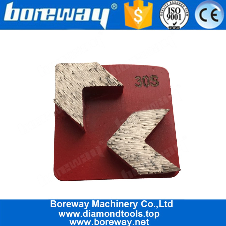 Double Arrow Segments Diamond Grinding Segments With Scanmaskin  Lock System