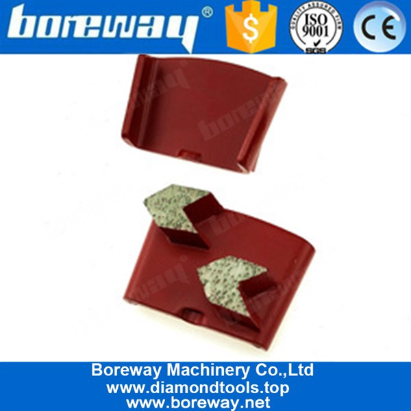 Сегменты с двумя стрелками HTC Алмазные шлифовальные лезвия для пола с супер-мягкой связью