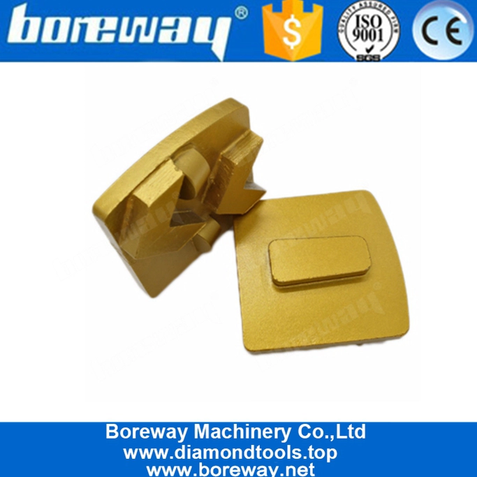 Doppelpfeilsegmente Zwei halbe PKD Redi Lock Diamantschleifschuhe zum Entfernen von Beschichtungen