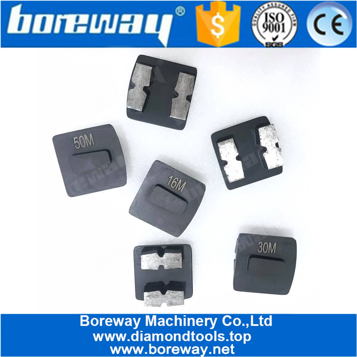 Husqvarna 비 분쇄기를위한 두 배 H 모양 세그먼트 다이아몬드가는 날개