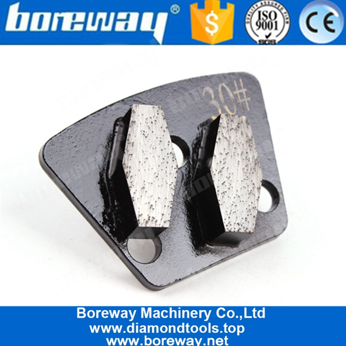 Doppio disco esagonale Diamante trapezoidale Scarpe per molatura Disco per lucidare il pavimento per la macinazione del calcestruzzo