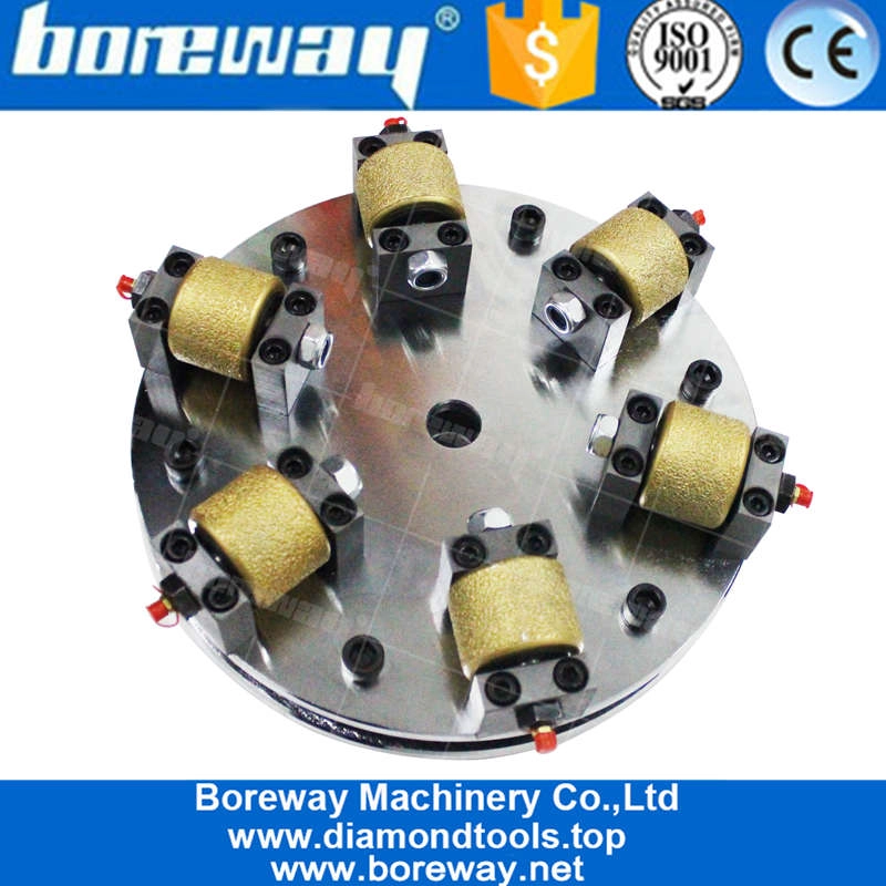 Sandblasting खत्म के लिए डबल परत वैक्यूम brazing रोटरी बुश हथौड़ा प्लेट