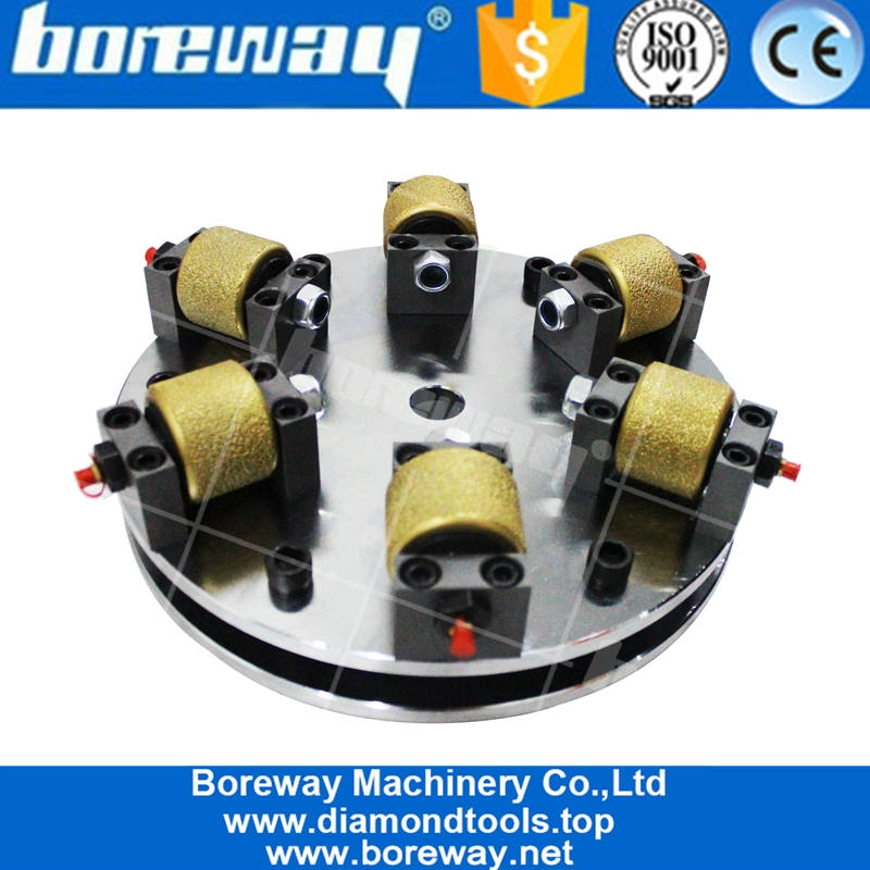 Sandblasting खत्म के लिए डबल परत वैक्यूम brazing रोटरी बुश हथौड़ा प्लेट