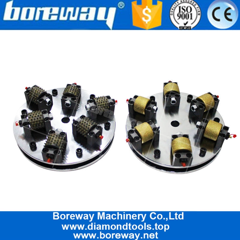 Sandblasting खत्म के लिए डबल परत वैक्यूम brazing रोटरी बुश हथौड़ा प्लेट