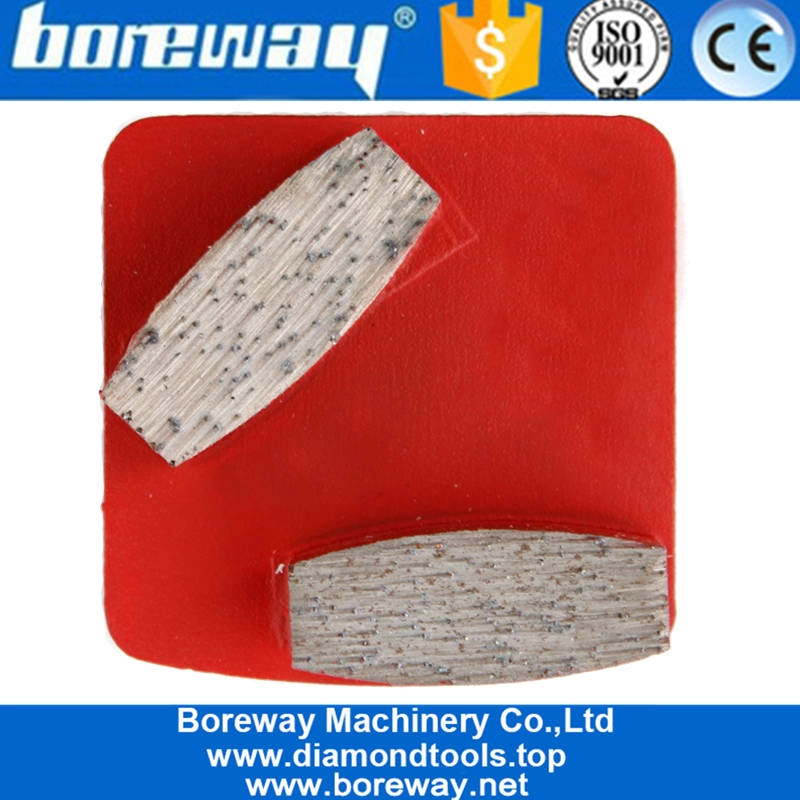 Doppelte ovale Segmente 30 # Diamanten-Schleifpads einstecken Polierwerkzeuge Schleifschuhe für Epoxid-Terrazzo aus Beton