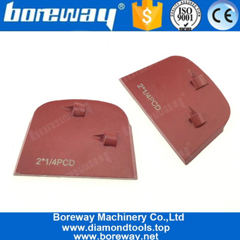 Pattini abrasivi diamantati PCD Lavina PCD a doppio quarto per la rimozione del rivestimento in calcestruzzo con colla epossidica