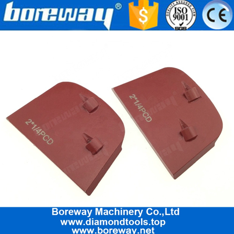 Pattini abrasivi diamantati PCD Lavina PCD a doppio quarto per la rimozione del rivestimento in calcestruzzo con colla epossidica