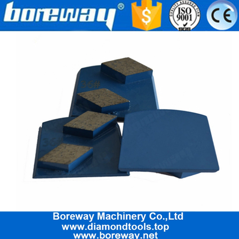 कंक्रीट और पत्थर के फर्श के लिए डबल Rhombus सेगमेंट Lavina Diamond पीस जूते