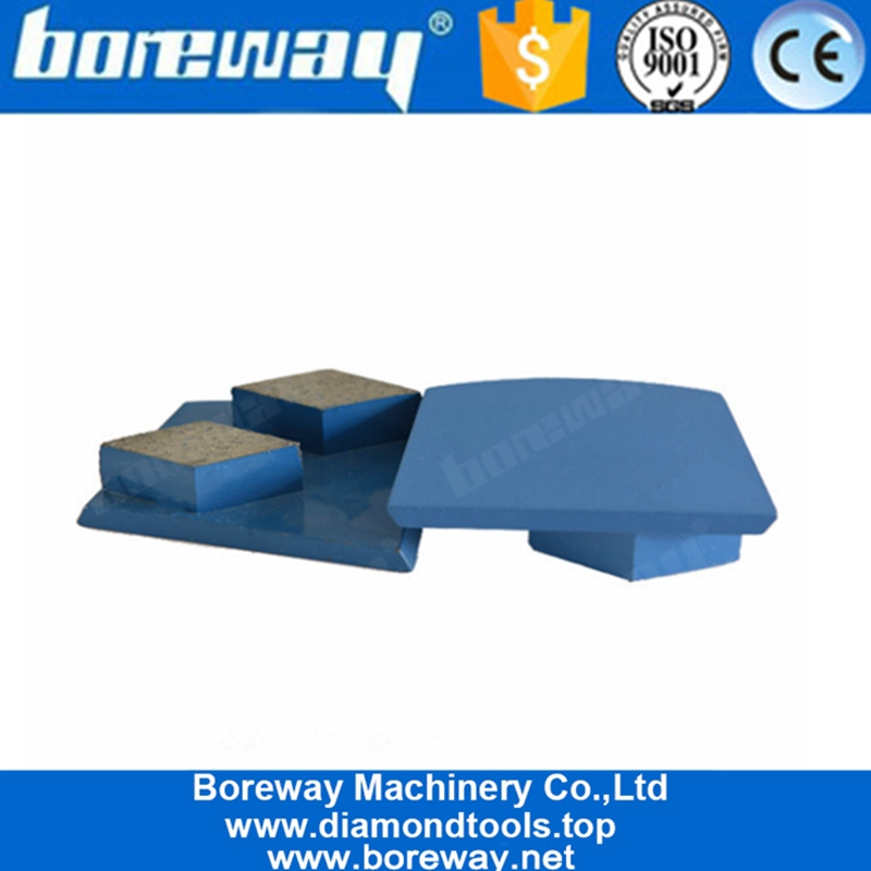 कंक्रीट और पत्थर के फर्श के लिए डबल Rhombus सेगमेंट Lavina Diamond पीस जूते