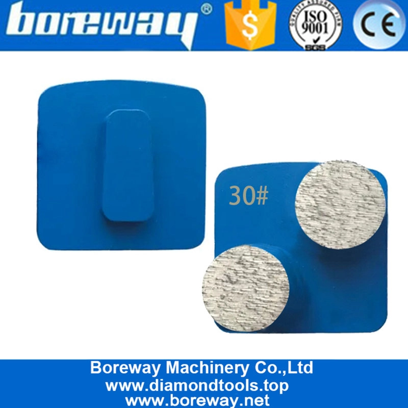 Double Round Segment Redi Lock Diamond Grinding Shoes For Scanmaskin Machine