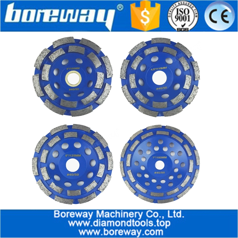 Double Row Diamond Cup Wheel wholesale diamond segment grinding wheel concrete granite grinding surface removal
