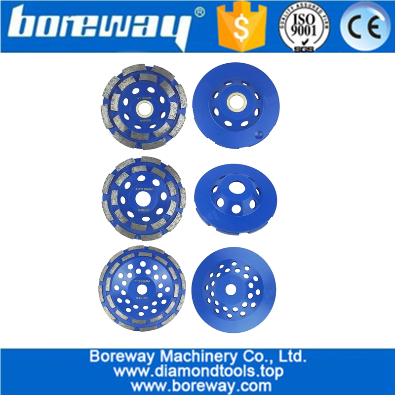 Double Row Diamond Cup Wheel wholesale diamond segment grinding wheel concrete granite grinding surface removal