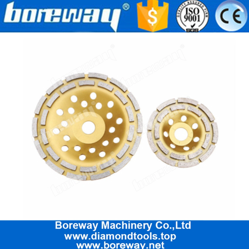 पत्थर की सतह और कंक्रीट के फर्श के लिए डबल रो डायमंड पीस व्हील