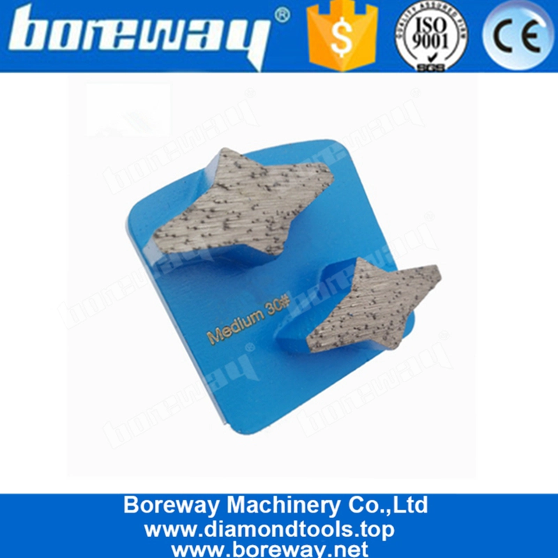 Double Top Sharp Sternsegmente Redi Lock Diamant-Schleifpads für Betonboden und Steinoberfläche