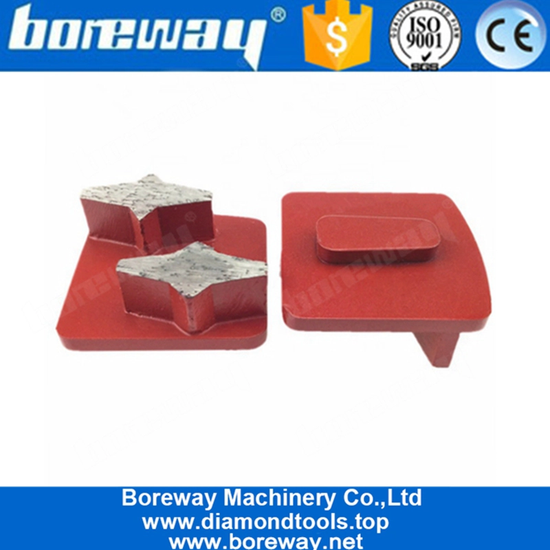 Double Top Sharp Sternsegmente Redi Lock Diamant-Schleifpads für Betonboden und Steinoberfläche
