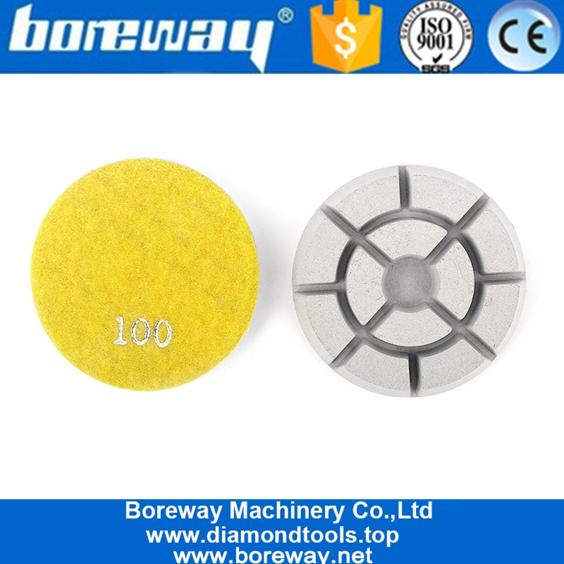 कंक्रीट स्टोन के लिए सूखे या गीले उपयोग डायमंड फ्लोर पॉलिशिंग पैड