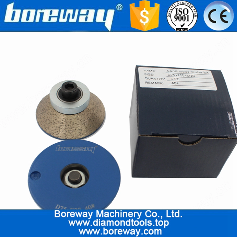 花崗岩のエッジのためのE20xM10ダイヤモンド連続シャッタールータビット