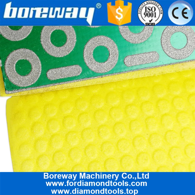 Cuscinetti a mano elettrolitici del diamante per la pietra e la lucidatura di calcestruzzo 90X55MM