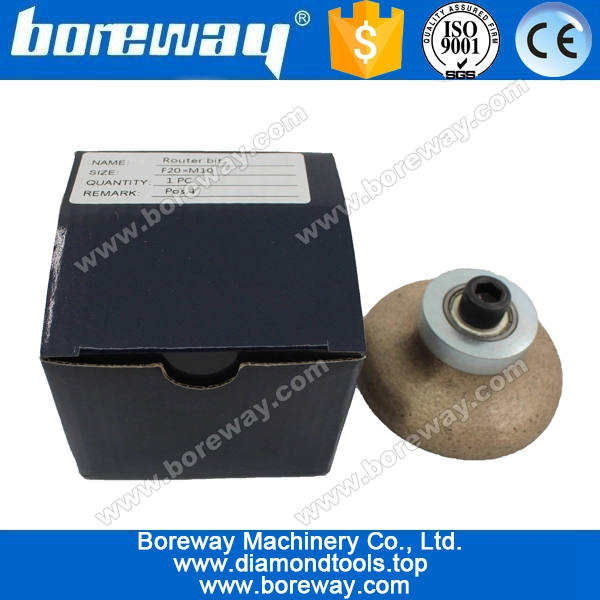 पत्थर स्लैब पीसने के लिए एफ 20 * एम 10 पूर्ण सेट डायमंड राउटर बिट, एफ आकार डायमंड राउटर बीआईएफ
