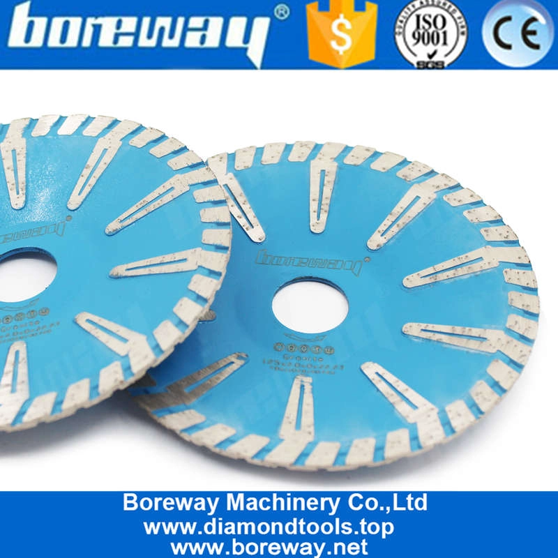 Factory Direct Hot Press Turbo Rim 7" Concave Saw Blades 180mm Convex Diamond Sandstone Marble Cutting Discs For Manufacturer