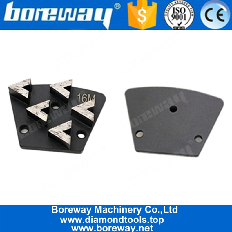 5つの矢の区分の鋭いダイヤモンドのコンクリートの床の粉砕のパッドTerrazzoの石造りの床のための台形の粉砕の靴