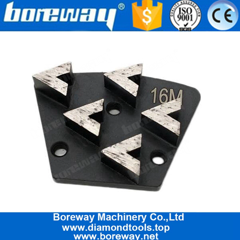 5つの矢の区分の鋭いダイヤモンドのコンクリートの床の粉砕のパッドTerrazzoの石造りの床のための台形の粉砕の靴