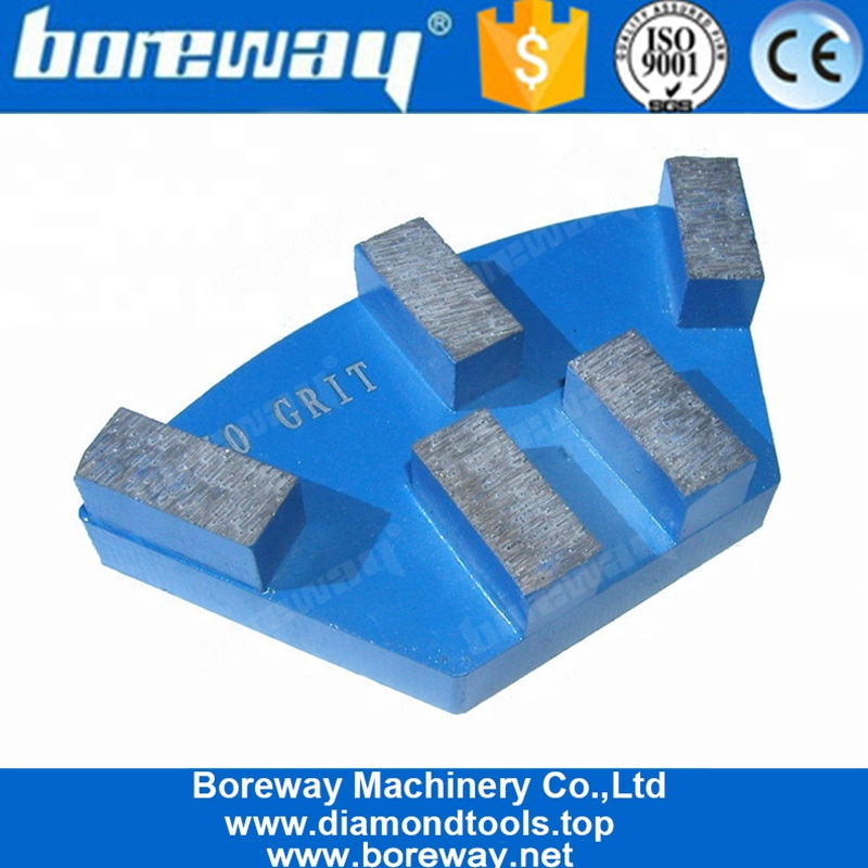 Five Segments Diamond Grinding Metal Bond Block Concrete Stone  Floor Shoe For Suppliers