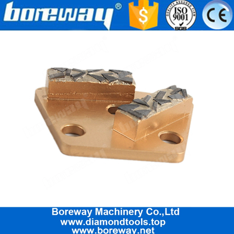 Revestimento de piso que remove a almofada de moedura do trapézio do raspador do PCD rachado com segmentos dobro