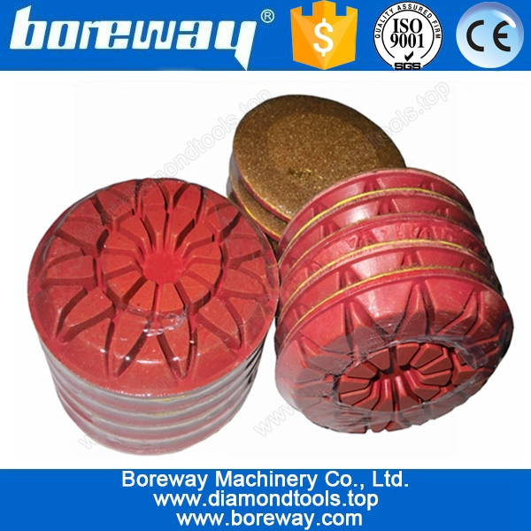 Blütenform Betonboden Polierscheibe, Diamant-Harz Polierkissen für Granit