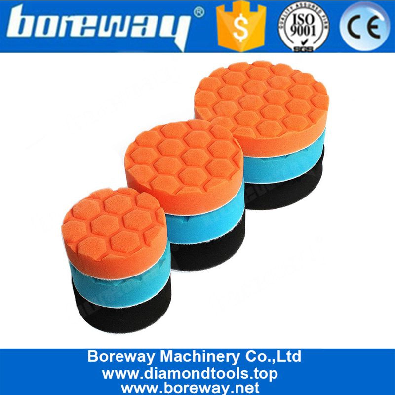 5/16 "-24 थ्रेड बैक पैड कार फोमिंग के साथ फोम स्पंज पॉलिशिंग पैड