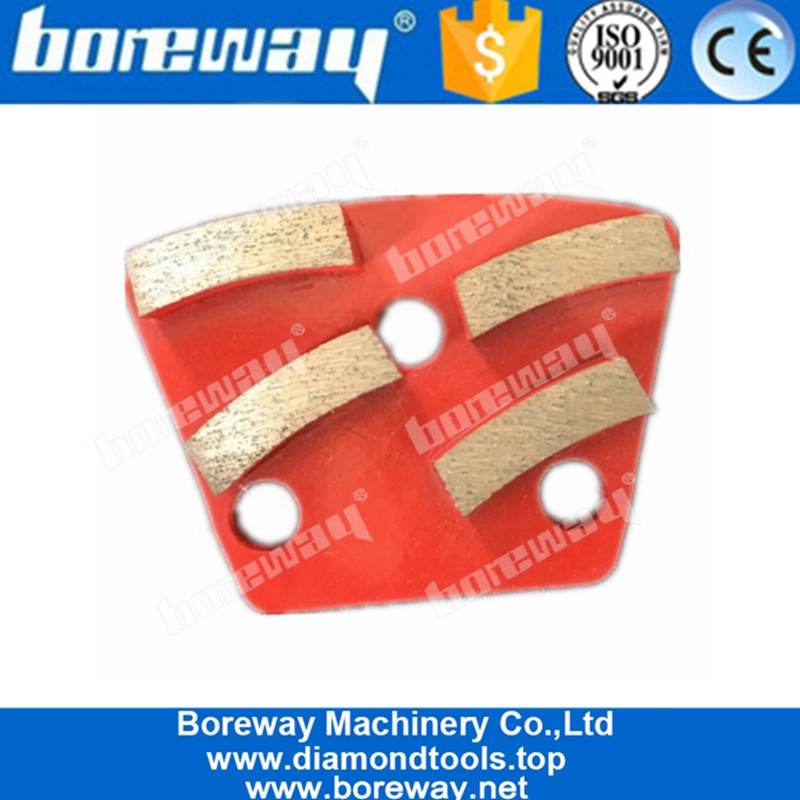 Four Segments Long Grinding Life Diamond Metal Bond Grinding Shoes For Terrazzo Floor