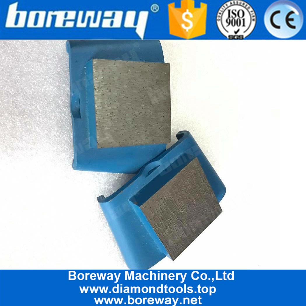 単一の大きな正方形のダイヤモンドセグメントを持つHTCコンクリート研削靴