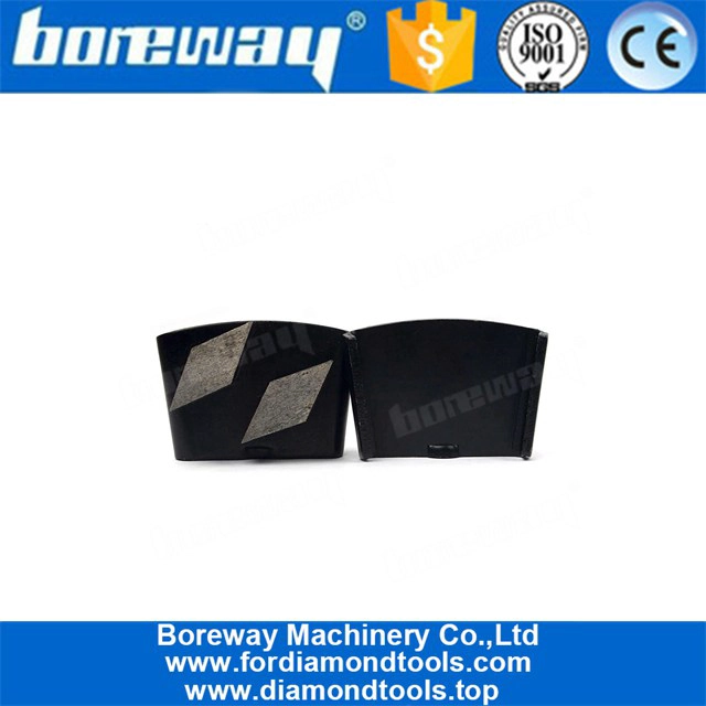 HTCダイヤモンド研削ブロックコンクリート床研磨用の2つの菱形セグメント
