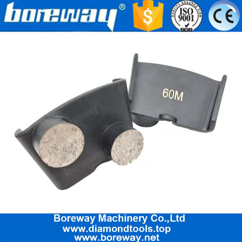 HTC Double Round Diamond Concrete Grinding Polishing Shoes Pad