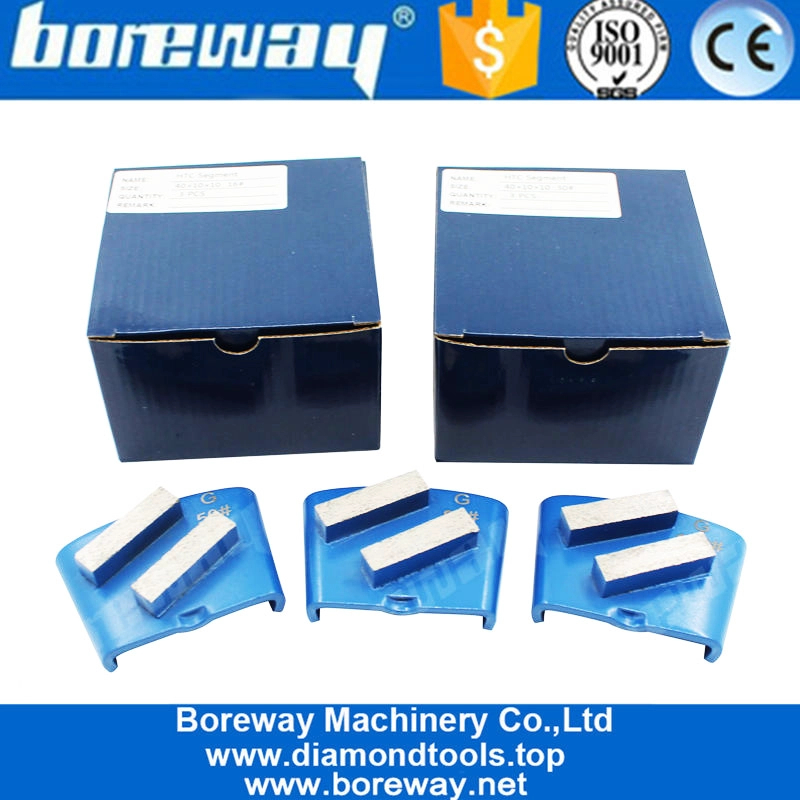 2つの長方形の形状セグメントが付いているHTCフロアパッドダイヤモンド研削靴