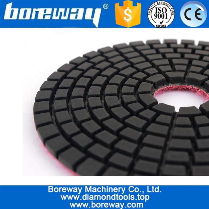 उच्च गुणवत्ता पीस हीरा उपकरण चमकाने डिस्क पैड वेल्क्रो बैकर के साथ चीन से कंक्रीट ग्रेनाइट संगमरमर के लिए 100 मिमी गीला है