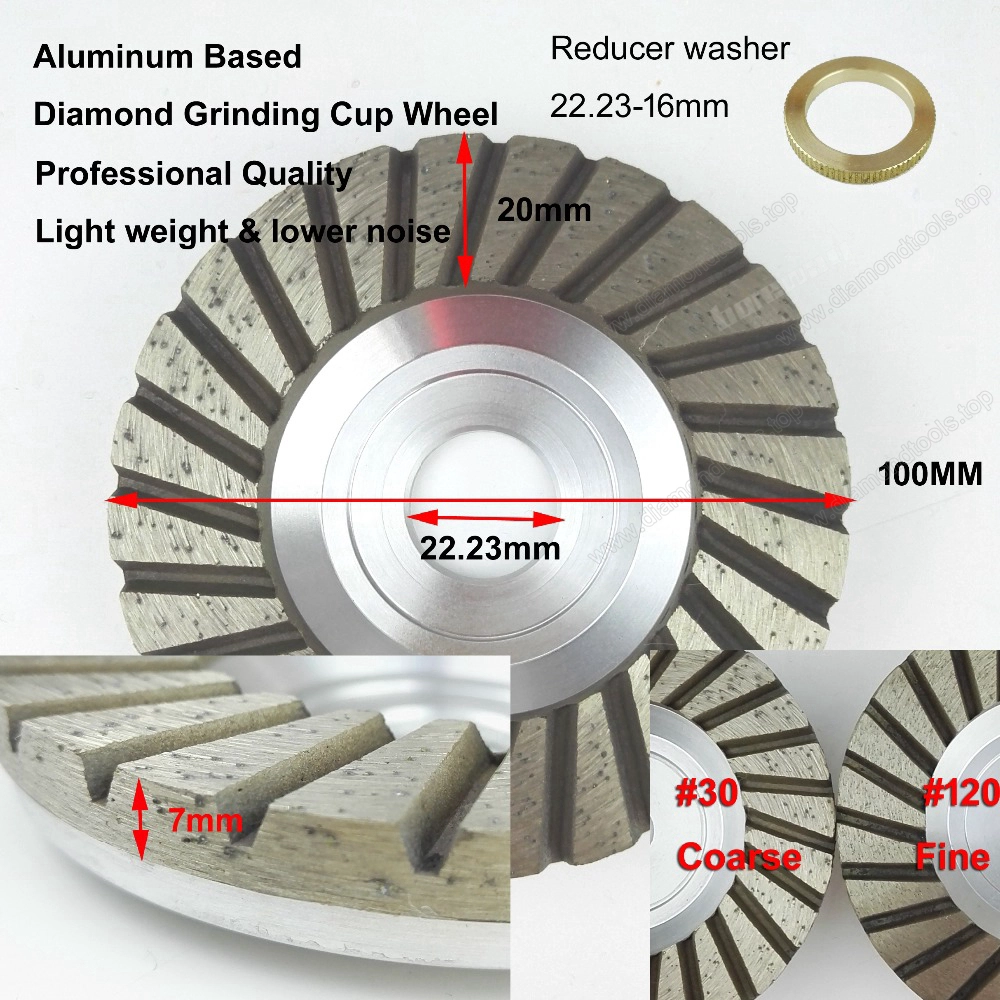 High quality flat turbo Aluminium base diamond grinding cup wheel for stone wholesale grinding wheel for granite concrete