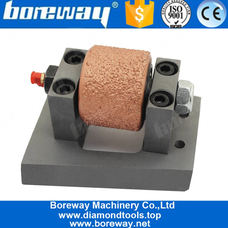 Horseshoe Type Vacuum Brazing Bush Hammer Roller With Base