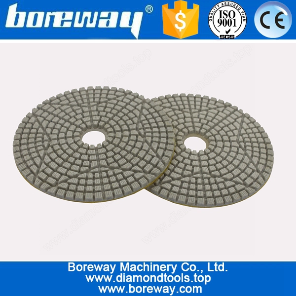 حار بيع 4 بوصة 3 خطوة الرطب استخدام الماس أربعة-- وأشار ستار تلميع الوسادة للحجر