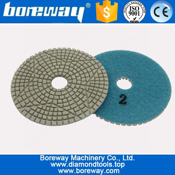 حار بيع 4 بوصة 3 خطوة الرطب استخدام الماس أربعة-- وأشار ستار تلميع الوسادة للحجر