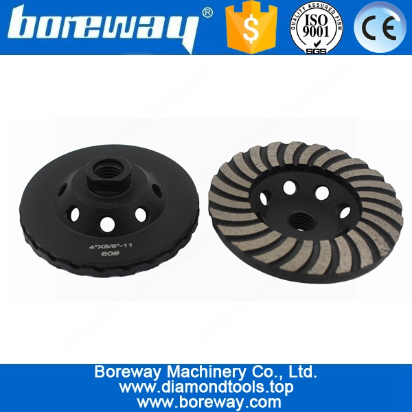 Hot Sell D100x5 / 8 "-11 120 # Camadas Duplas Turbo Wave Cup Wheel For Granite