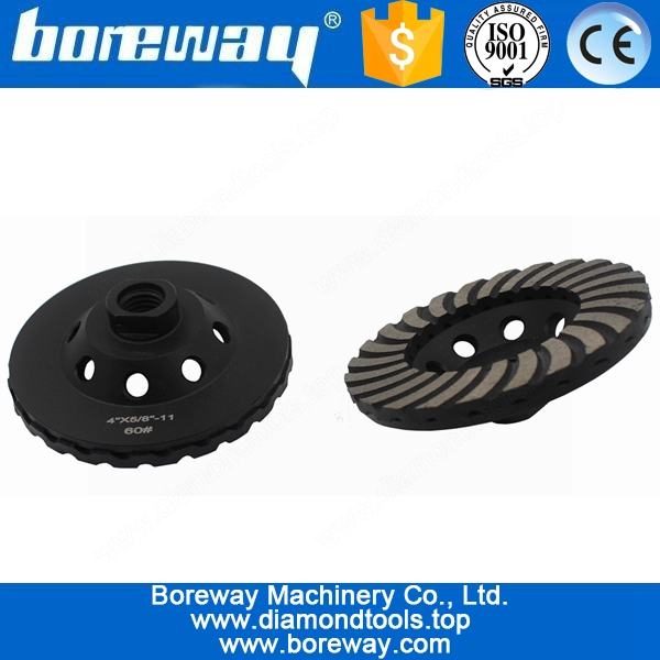 Hot Sell D100x5 / 8 "-11 120 # Camadas Duplas Turbo Wave Cup Wheel For Granite