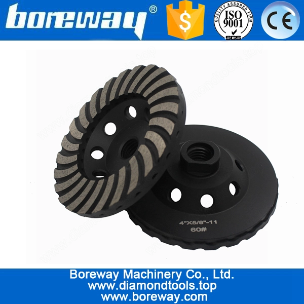 Hot Sell D100x5 / 8 "-11 120 # Camadas Duplas Turbo Wave Cup Wheel For Granite