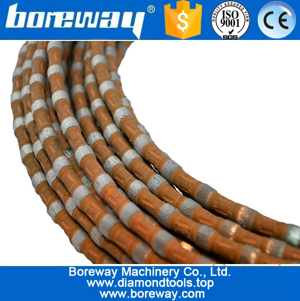 花崗岩の大理石の石とコンクリートを切断するためのホットセールポータブル研磨ダイヤモンドワイヤーソーロープとビーズ