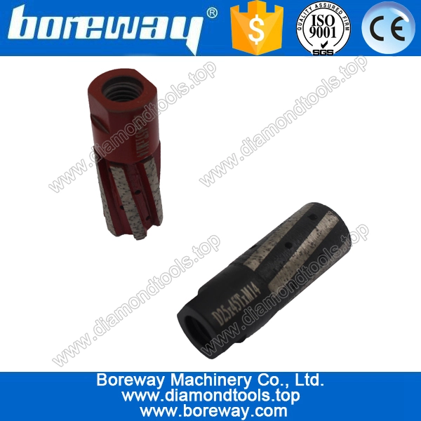 Vendita calda D25 * 45T * M14 segmentata diamantata dito per la macinazione di pietra buco