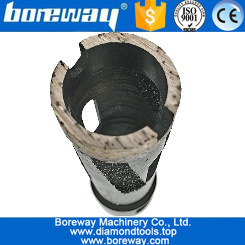 Lasergeschweißter Diamantkernbohrer Durchmesser 20 mm Trockenbohren mit Seitenschutz mit M14-Gewinde