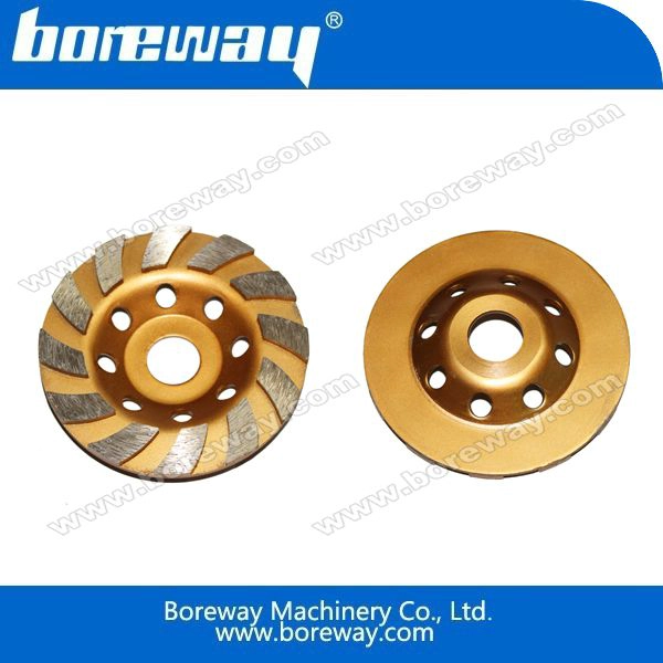 Low Price Turbo Diamond Marble Cup Grinding Wheels With Cold Pressed