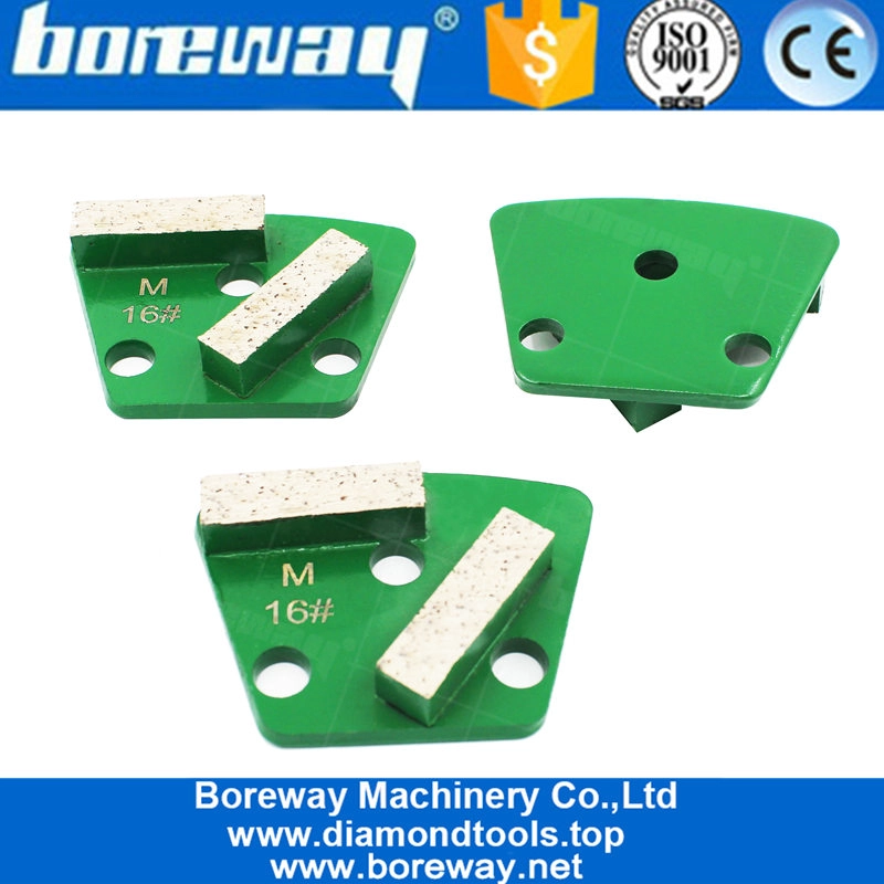 2つの長方形セグメントが付いている金属ボンドダイヤモンド台形研削パッドサプライヤー