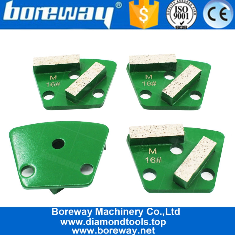 2つの長方形セグメントが付いている金属ボンドダイヤモンド台形研削パッドサプライヤー