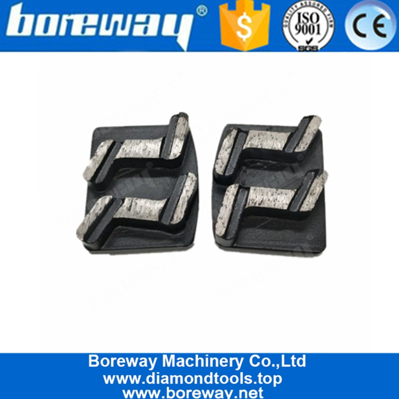 Neues Design Z-Form Segmente Metallbindung Schleifscheibe Redi Lock Diamant Betonschleifschuhe Für Betonboden